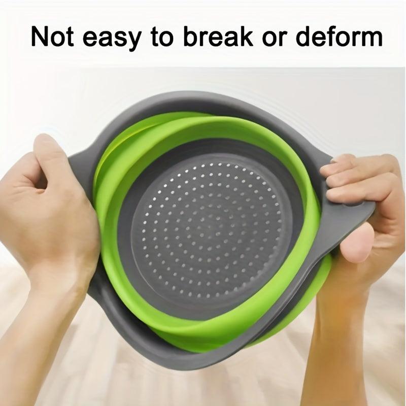 Silicone Collapsible Colander Set for Draining Pasta, Vegetables, Fruits