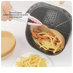 Disposable Air Fryer Liners 100pcs 16-19cm Paper Liner for Basket Bowls Trays