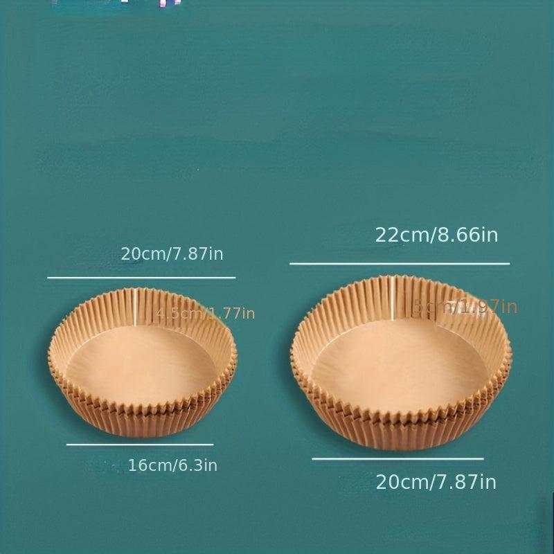 Disposable Air Fryer Liners 100pcs 16-19cm Paper Liner for Basket Bowls Trays