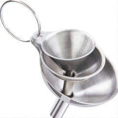5pcs Set Stainless Steel Large Kitchen Funnel for Draining Wine Bottles