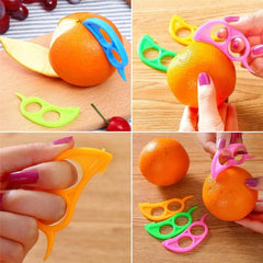 5pcs Stainless Steel Orange Peeler Lemon Peeler Kitchen Gadget