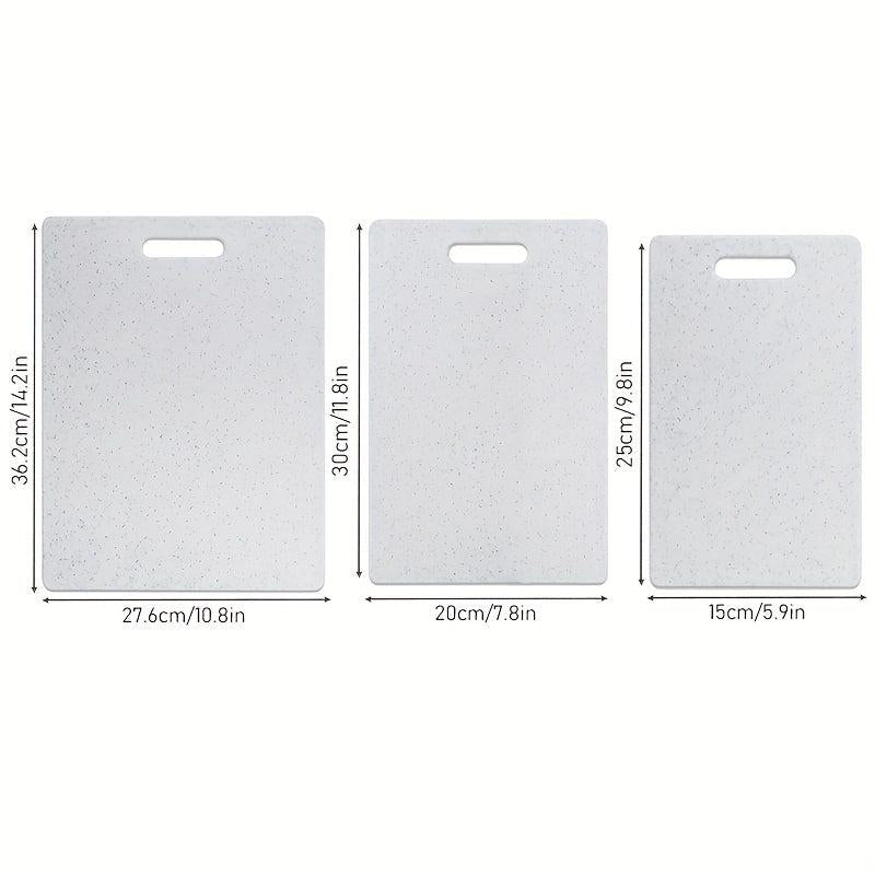 3pcs Kitchen Cutting Board Set Plastic Chopping Board Easy Grip Handle
