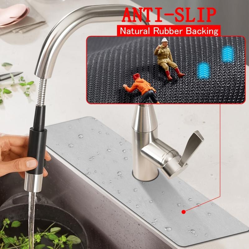 Non Slip Faucet Absorbent Mat for Kitchen and Bathroom Sinks