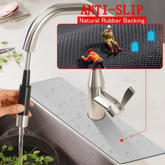 Non Slip Faucet Absorbent Mat for Kitchen and Bathroom Sinks