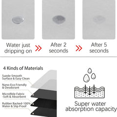 Non Slip Faucet Absorbent Mat for Kitchen and Bathroom Sinks