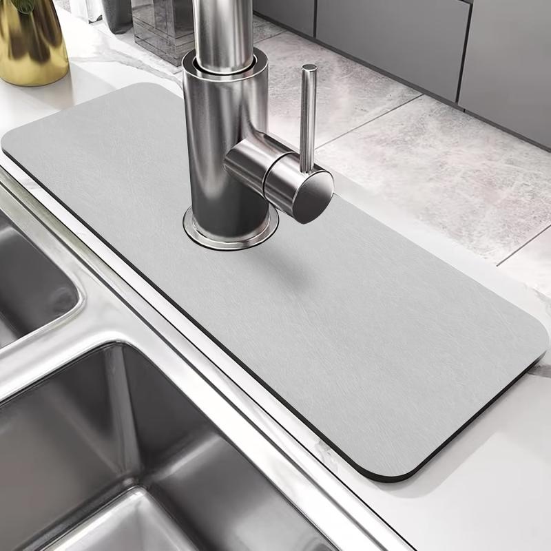 Non Slip Faucet Absorbent Mat for Kitchen and Bathroom Sinks