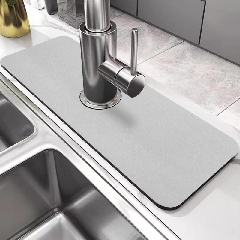 Non Slip Faucet Absorbent Mat for Kitchen and Bathroom Sinks