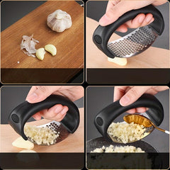 Stainless Steel Garlic Press Manual Ring Garlic Kitchen Tool