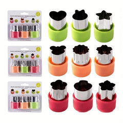 3pcs Vegetable Cutter Shapes Set Stainless Steel Cookie Cutters