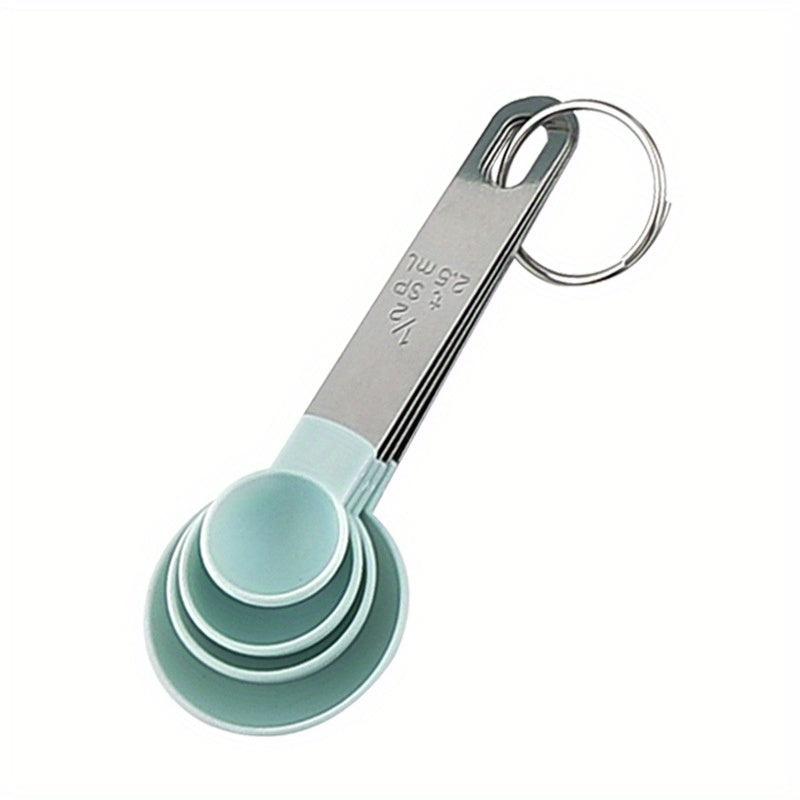 8-pc Silicone Measuring Cups & Spoons Set Rustproof Handle Baking Tool