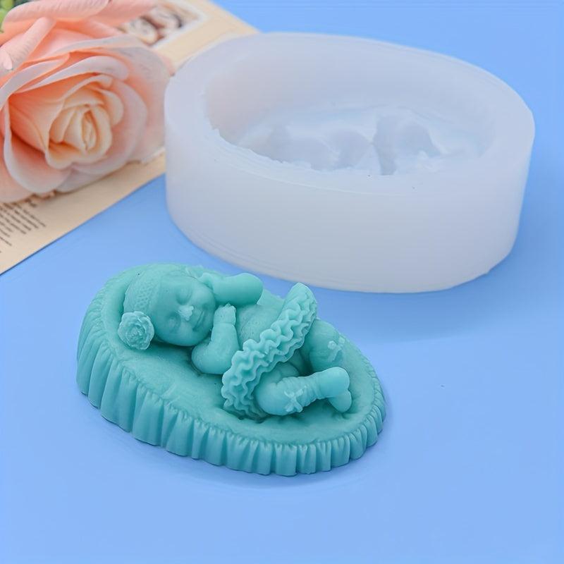 1pc Sleeping Baby Chocolate Mold 3D Silicone Mold Boy And Girl Candy Mold