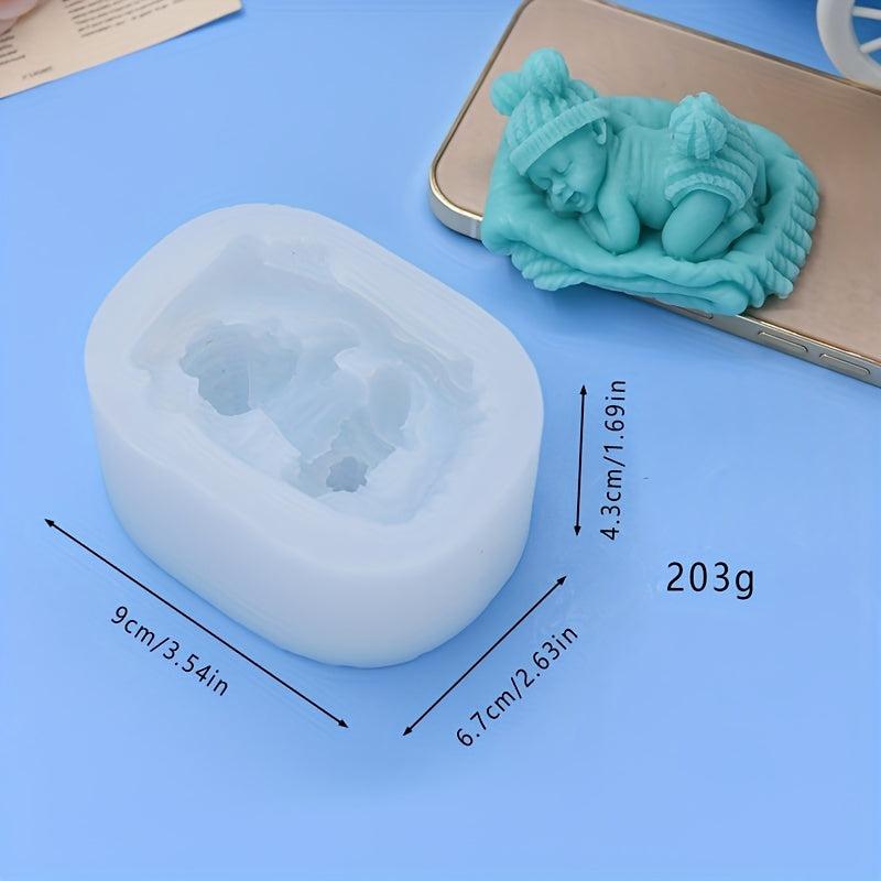 1pc Sleeping Baby Chocolate Mold 3D Silicone Mold Boy And Girl Candy Mold