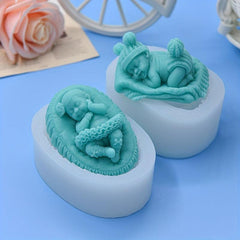 1pc Sleeping Baby Chocolate Mold 3D Silicone Mold Boy And Girl Candy Mold