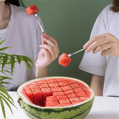 Watermelon Cutter Stainless Steel Cube Cutter Kitchen Gadget