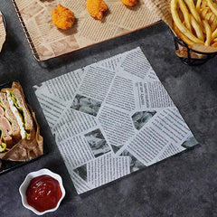 100pcs Wax Paper Food Wrapping Paper Burger Fries Sandwich Greaseproof Baking
