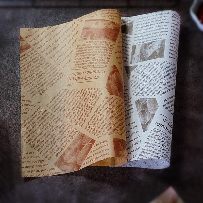 100pcs Wax Paper Food Wrapping Paper Burger Fries Sandwich Greaseproof Baking