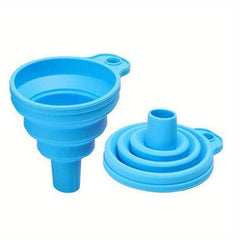 2pcs Foldable Funnel Kitchen Folding Storage Pouring Liquid