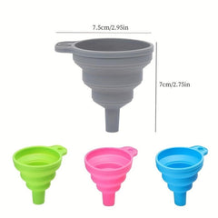 2pcs Foldable Funnel Kitchen Folding Storage Pouring Liquid