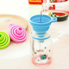 2pcs Foldable Funnel Kitchen Folding Storage Pouring Liquid