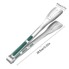 Stainless Steel Food Tongs Non Slip BBQ Grill Buffet Clamp