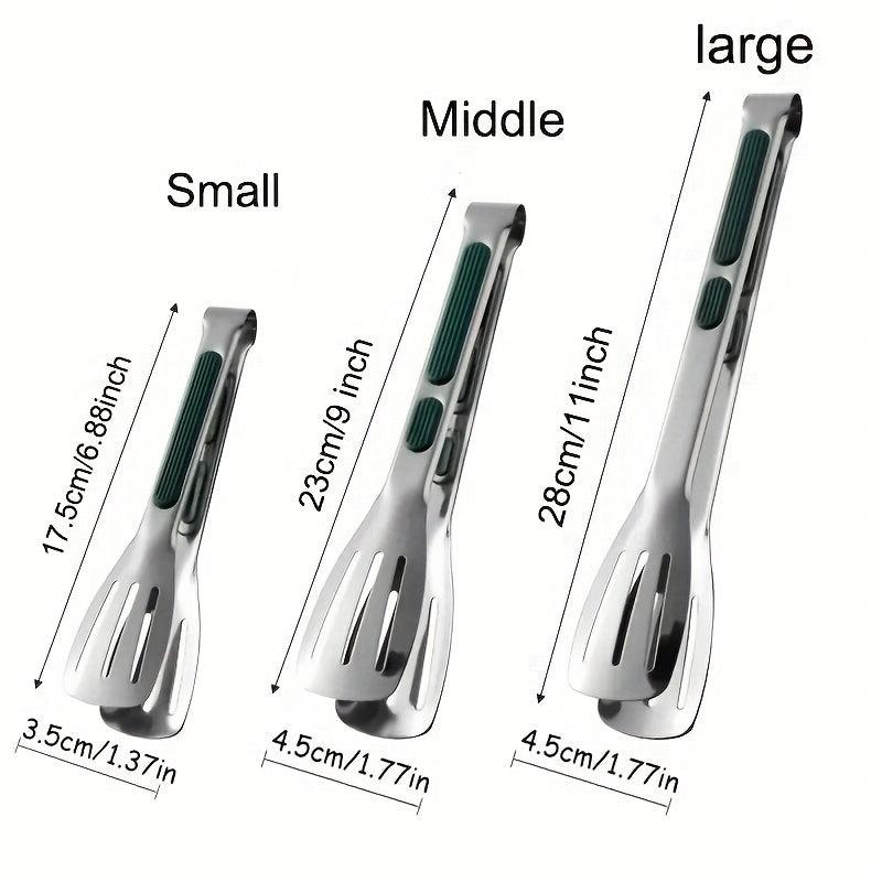 Stainless Steel Food Tongs Non Slip BBQ Grill Buffet Clamp