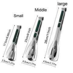 Stainless Steel Food Tongs Non Slip BBQ Grill Buffet Clamp