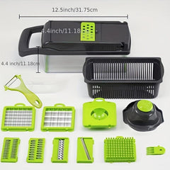 12 In 1 Vegetable Chopper Onion Chopper Stainless Steel Blades Mandolin Slicer