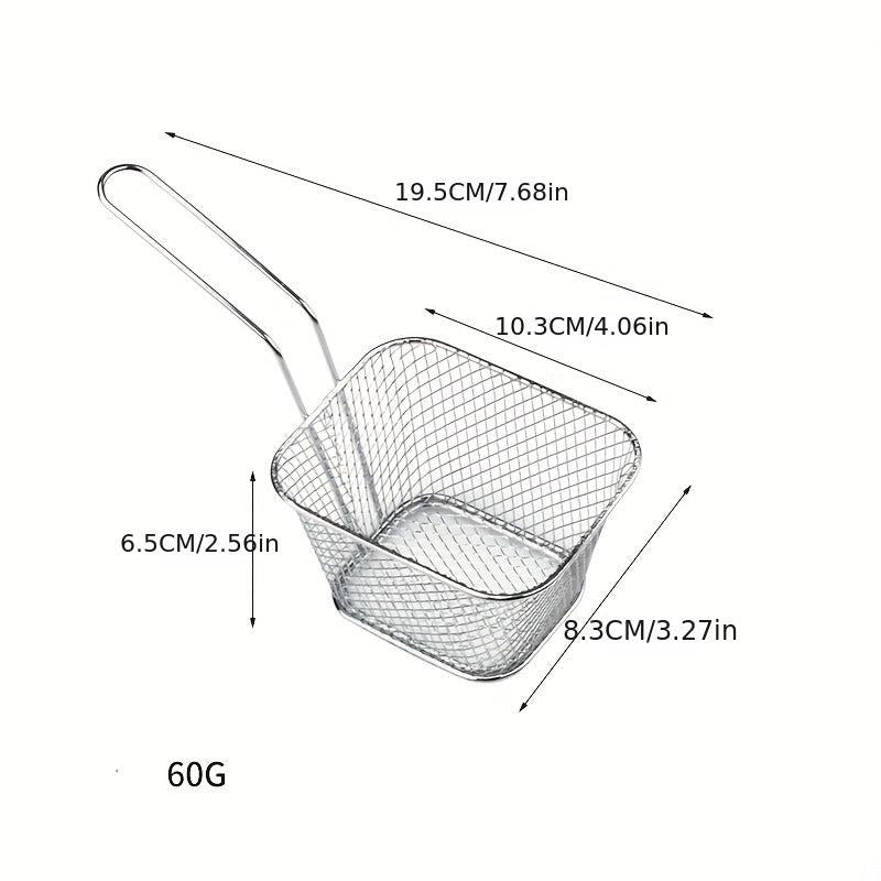 Stainless Steel Frying Mesh Basket, Easy to Clean, Dishwasher Safe