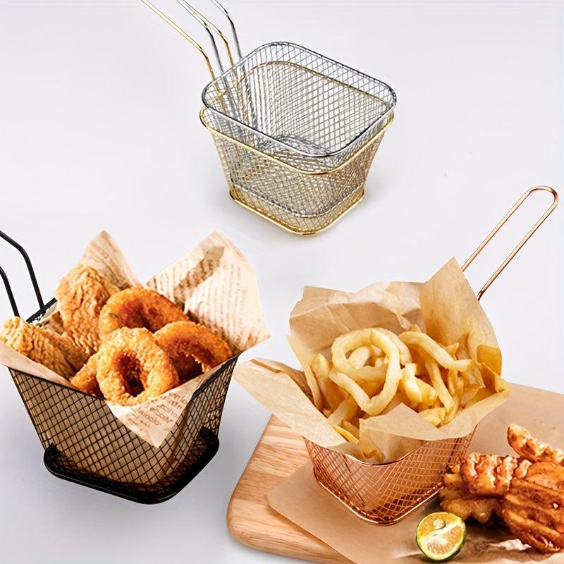Stainless Steel Frying Mesh Basket, Easy to Clean, Dishwasher Safe