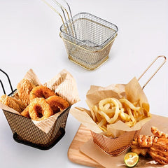 Stainless Steel Frying Mesh Basket, Easy to Clean, Dishwasher Safe