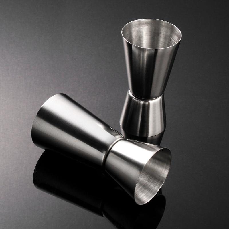 Stainless Steel Cocktail Shaker Measure Cup Dual Shot Drink Spirit Measure 50ml