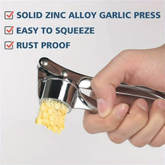 Stainless Steel Garlic Press Manually Crusher Handheld Ginger Kitchen Tools