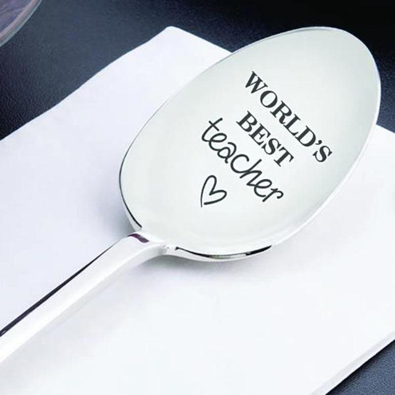 Teacher Gift Spoon Tea Drinker World's Best Thanksgivings Father's