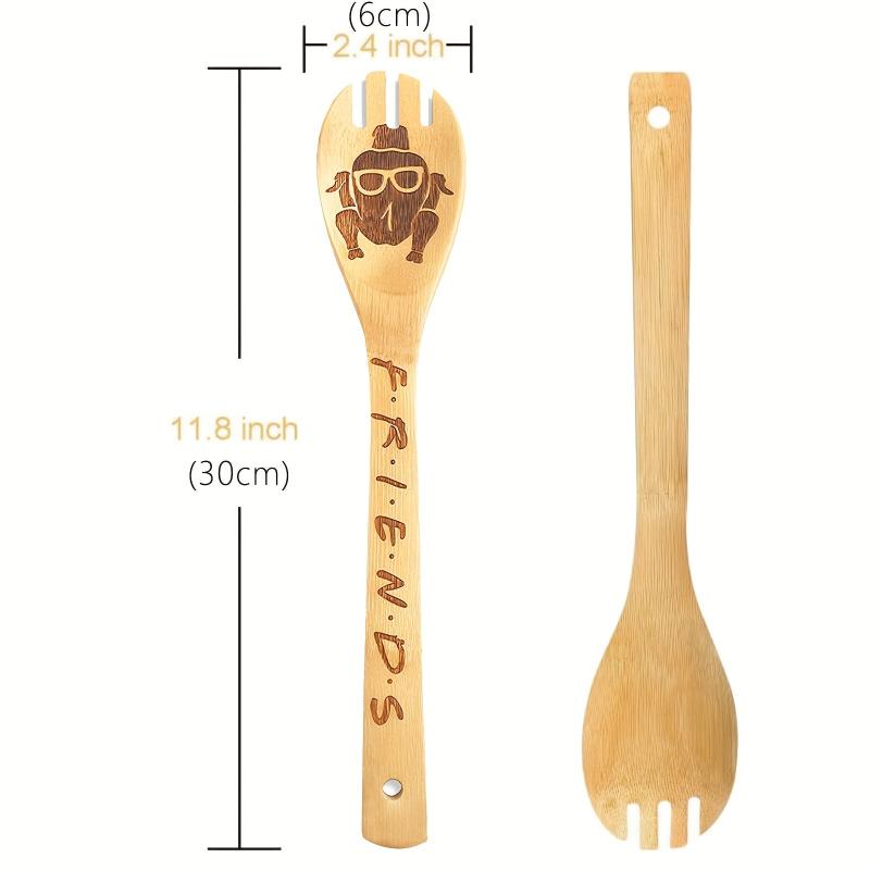 6pcs Burned Bamboo Spoons Set - Friends TV Show Merchandise