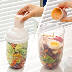 Portable Salad Meal Shaker Cup with Fork, Healthy Salad Container for Picnic Lun