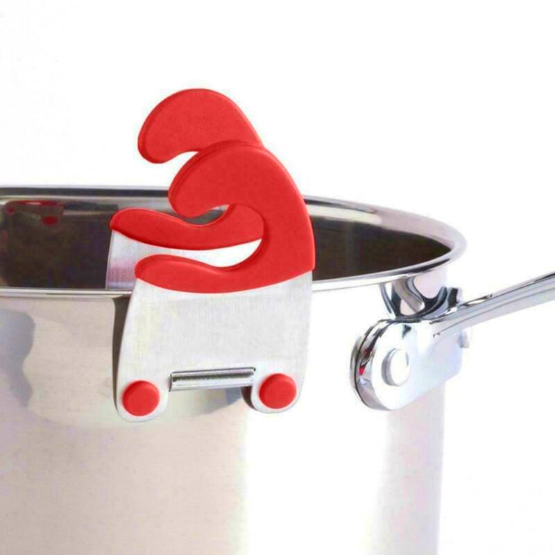 Stainless Steel Pot Side Clips Spoon Holder Kitchen Gadgets