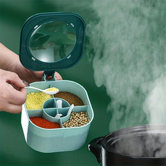 Kitchen Spice Box Plastic Seasoning Box Moisture-proof with Lid