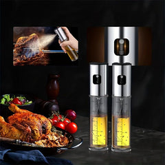 Set of 4 100ml Glass Spray Bottles for Cooking BBQ Baking Salad