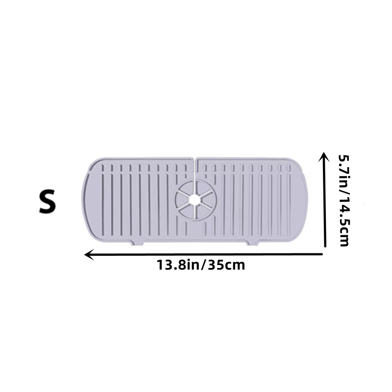 Silicone Sink Faucet Mat Splash Guard Dish Drying Mat