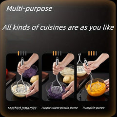 Stainless Steel Potato Masher Non Slip Handle Fruit Vegatable Press