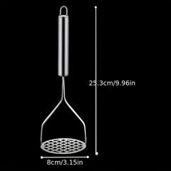 Stainless Steel Potato Masher Non Slip Handle Fruit Vegatable Press