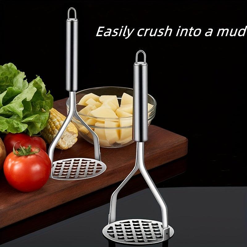 Stainless Steel Potato Masher Non Slip Handle Fruit Vegatable Press
