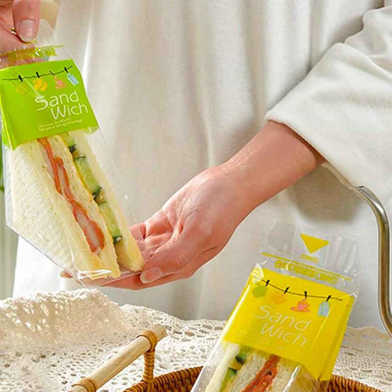 50pcs Baked Triangle Cake Disposable Packaging Transparent Bag