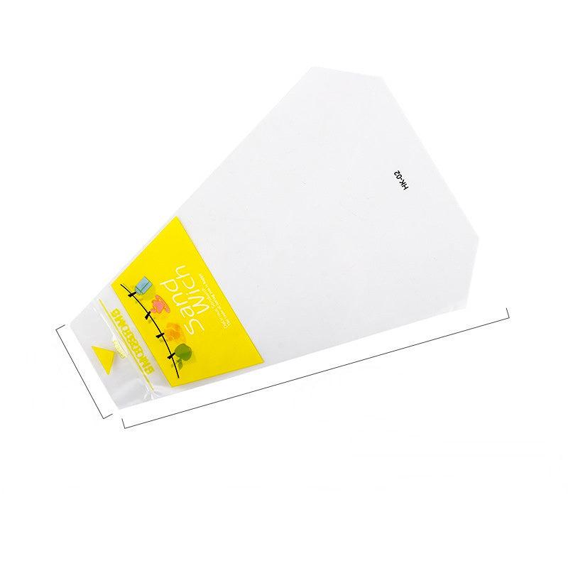 50pcs Baked Triangle Cake Disposable Packaging Transparent Bag