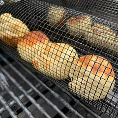 Stainless Steel Round BBQ Cage for Grilling Veggies & Fruits