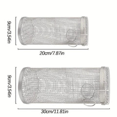 Stainless Steel Round BBQ Cage for Grilling Veggies & Fruits