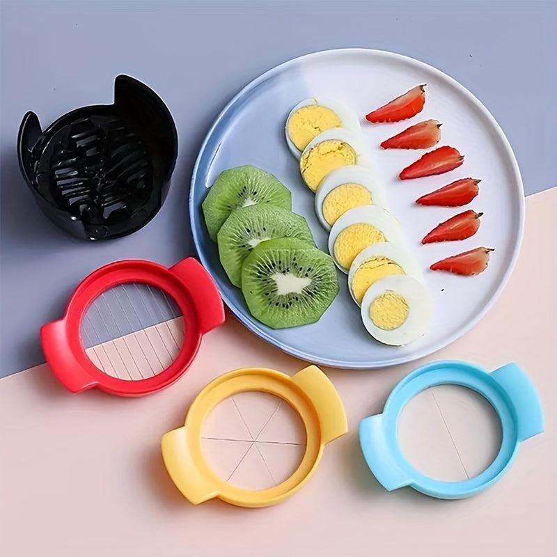 Stainless Steel 3-in-1 Egg Slicer/Cutter - Slice, Cut, Shred Eggs/Fruits/Vegetab