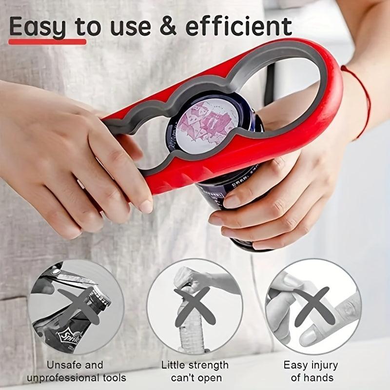 Plastic Manual Jar Opener 4 in 1 Can Opener Household Kitchen Cap Opener