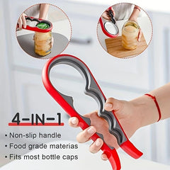 Plastic Manual Jar Opener 4 in 1 Can Opener Household Kitchen Cap Opener