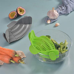 1pc Strainer Plastic Pot Strainer Hand Held Pot Drainer